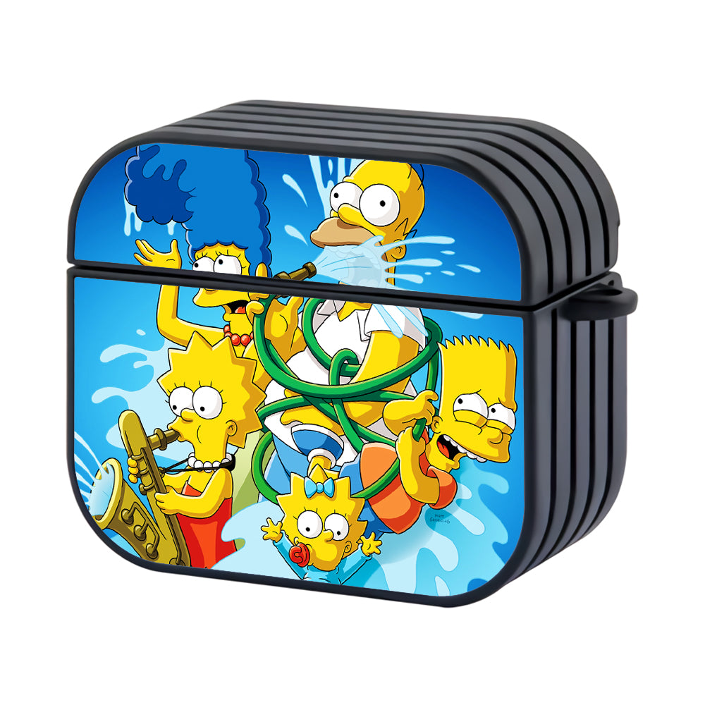 Simpson Happy Family Hard Plastic Case Cover For Apple Airpods 3