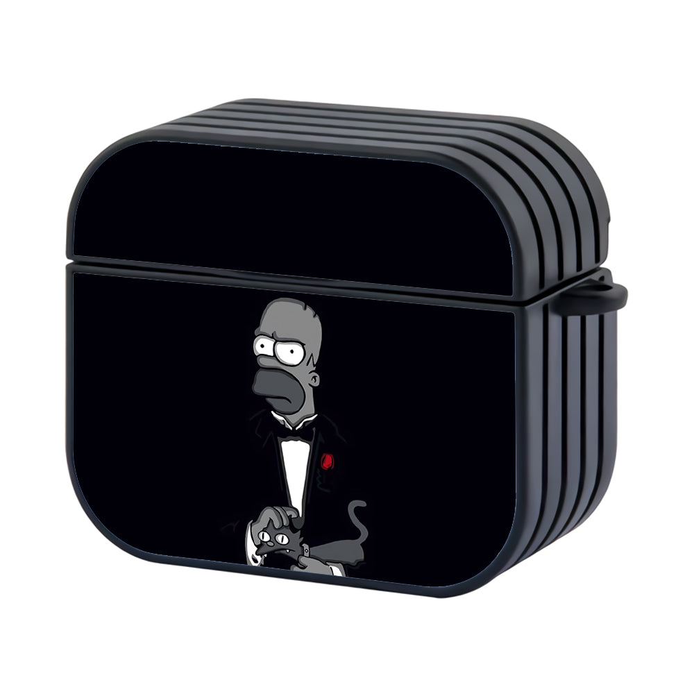 Simpson Homer Godfather Meme Hard Plastic Case Cover For Apple Airpods 3