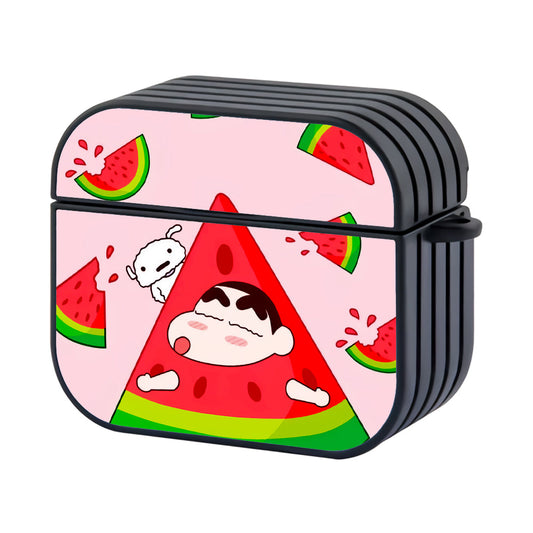Sinchan Watermelon Cosplay Hard Plastic Case Cover For Apple Airpods 4 - Ezzystore