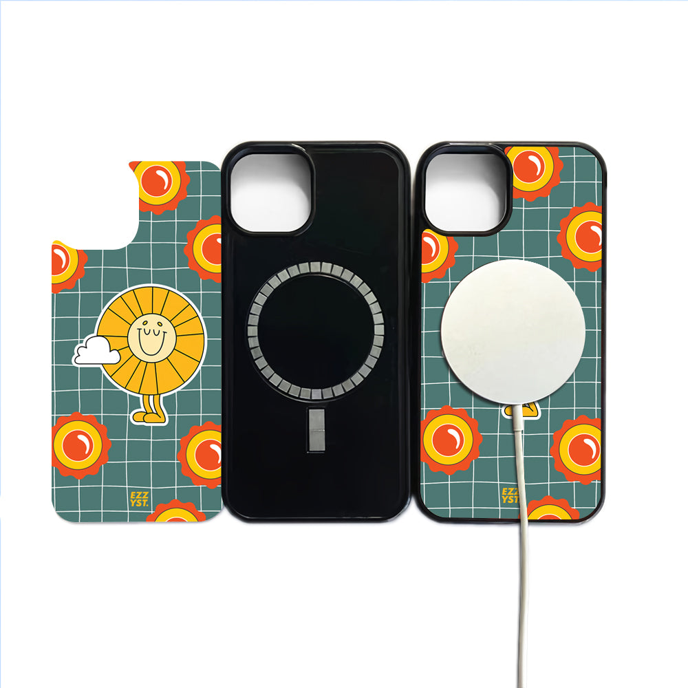Smiling Nature Sun among the Clouds Magsafe iPhone Case