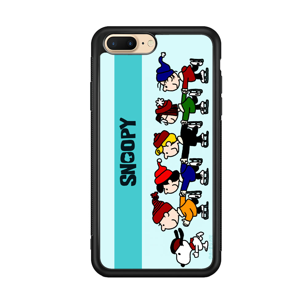 Snoopy And Friends Ice Skating Moments iPhone 8 Plus Case