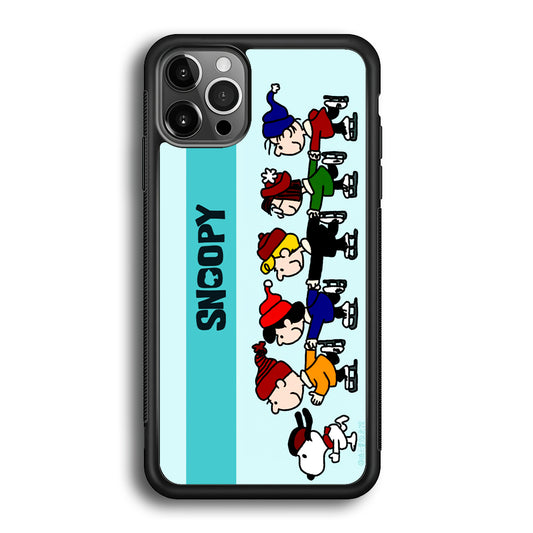Snoopy And Friends Ice Skating Moments iPhone 12 Pro Max Case