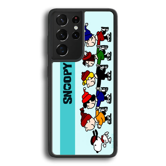 Snoopy And Friends Ice Skating Moments Samsung Galaxy S22 Ultra Case - Ezzystore