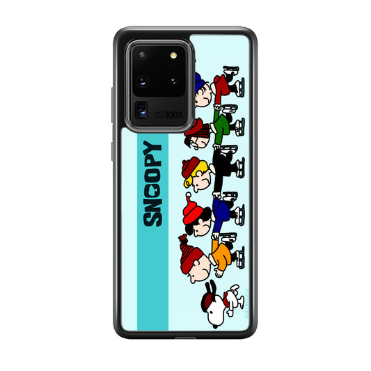 Snoopy And Friends Ice Skating Moments Samsung Galaxy S20 Ultra Case