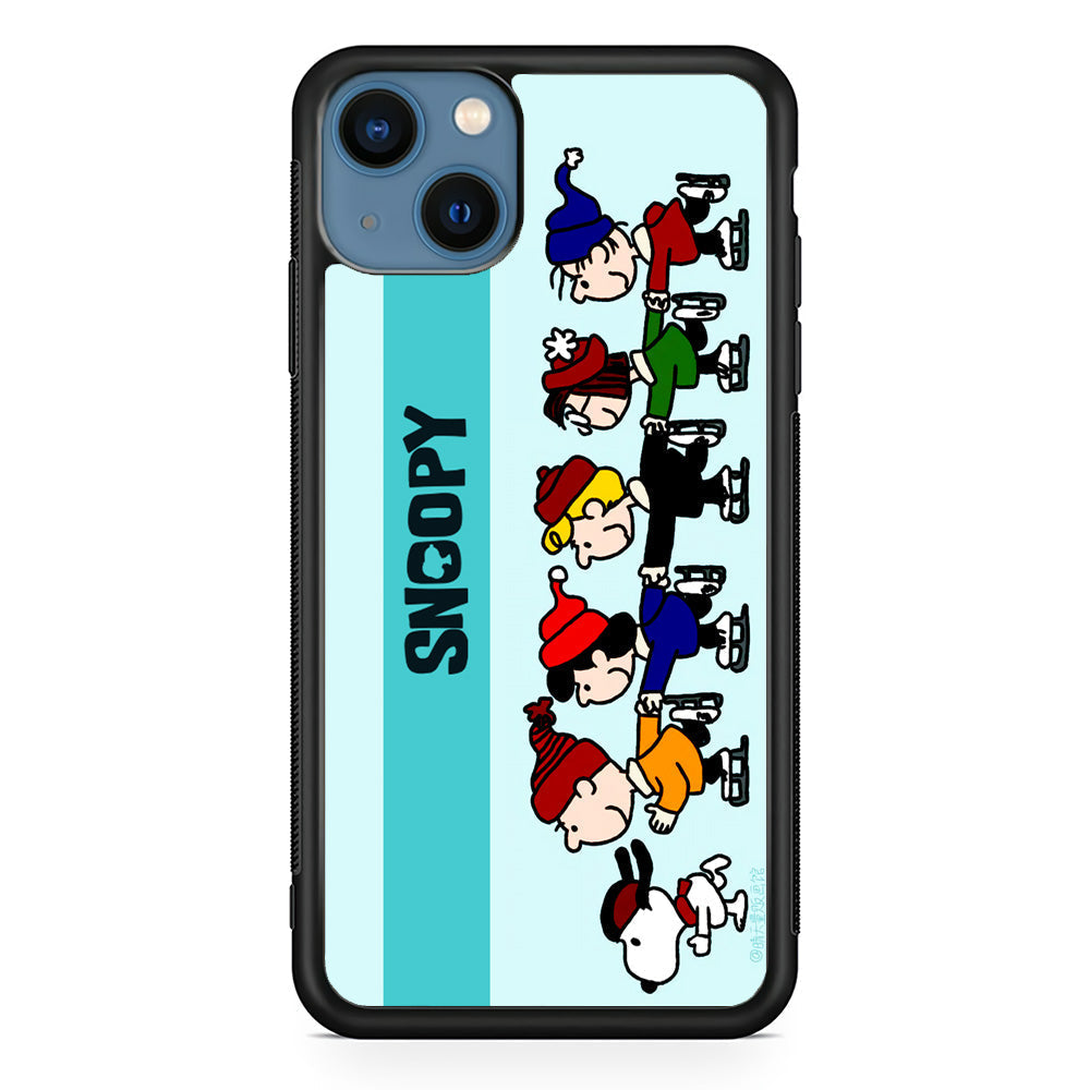 Snoopy And Friends Ice Skating Moments iPhone 15 Plus Case