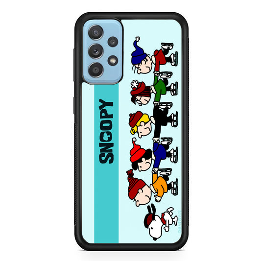 Snoopy And Friends Ice Skating Moments Samsung Galaxy A72 Case