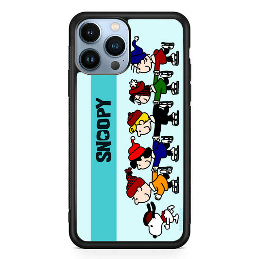 Snoopy And Friends Ice Skating Moments iPhone 14 Pro Case