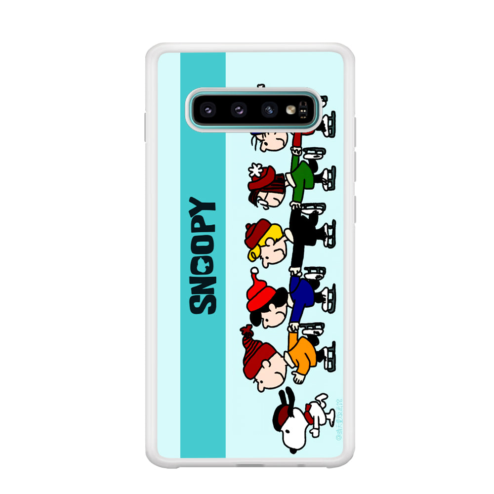 Snoopy And Friends Ice Skating Moments Samsung Galaxy S10 Plus Case