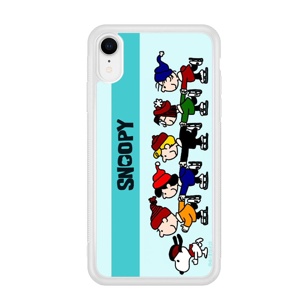 Snoopy And Friends Ice Skating Moments iPhone XR Case