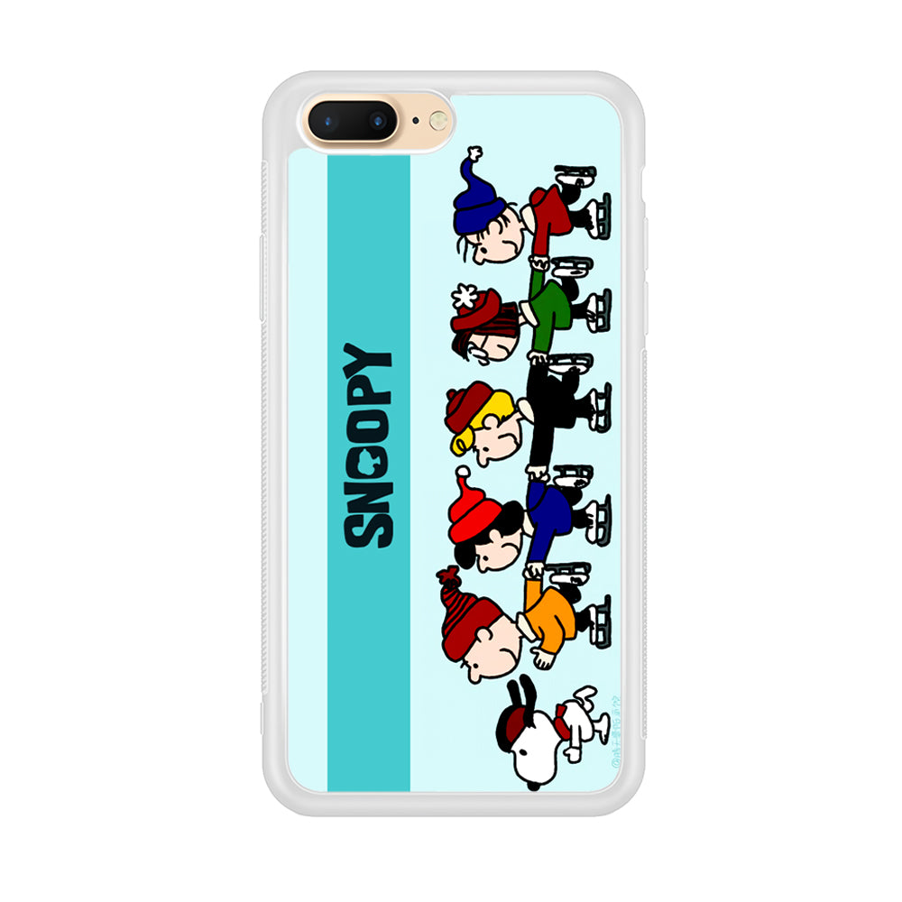 Snoopy And Friends Ice Skating Moments iPhone 8 Plus Case