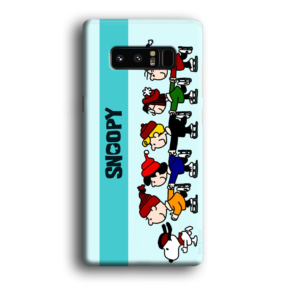 Snoopy And Friends Ice Skating Moments Samsung Galaxy Note 8 Case