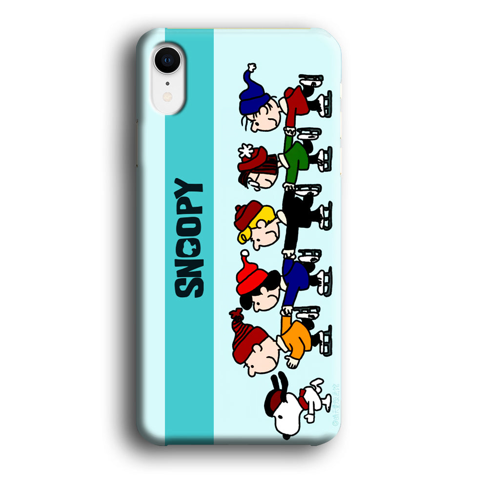 Snoopy And Friends Ice Skating Moments iPhone XR Case