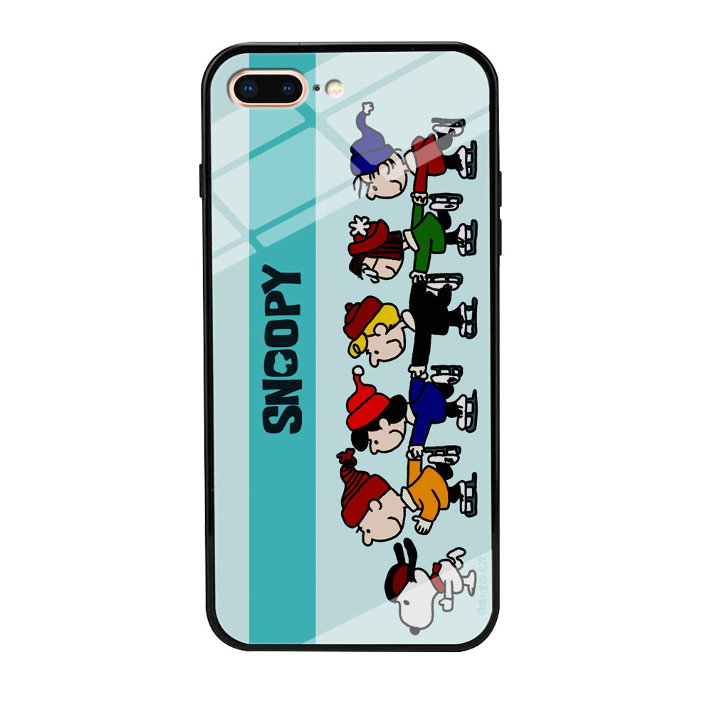 Snoopy And Friends Ice Skating Moments iPhone 8 Plus Case