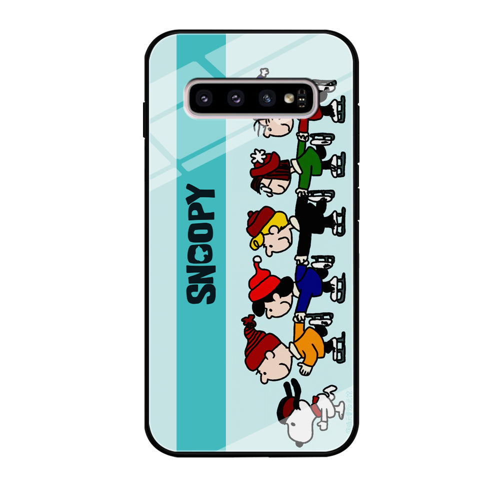 Snoopy And Friends Ice Skating Moments Samsung Galaxy S10 Plus Case