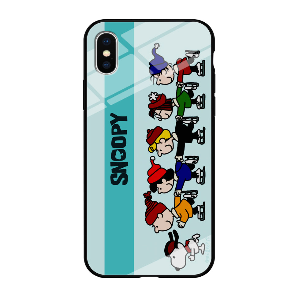 Snoopy And Friends Ice Skating Moments iPhone X Case