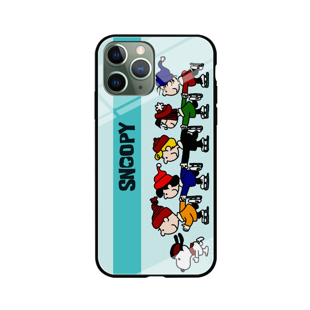 Snoopy And Friends Ice Skating Moments iPhone 11 Pro Case