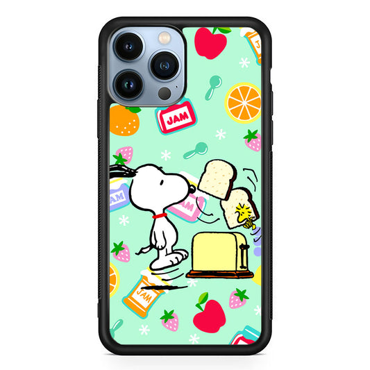 Snoopy And Woodstock Morning Breakfast iPhone 14 Pro Case