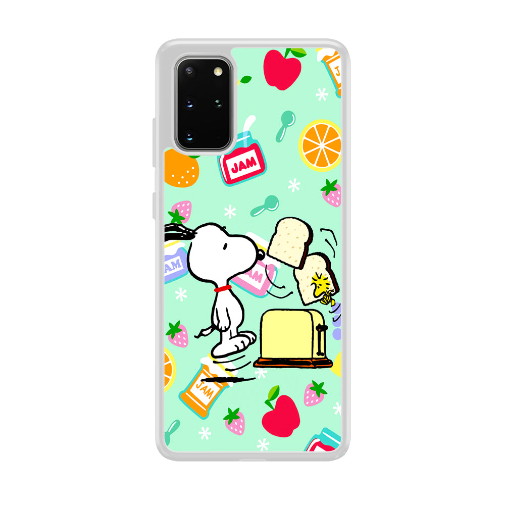 Snoopy And Woodstock Morning Breakfast Samsung Galaxy S20 Plus Case