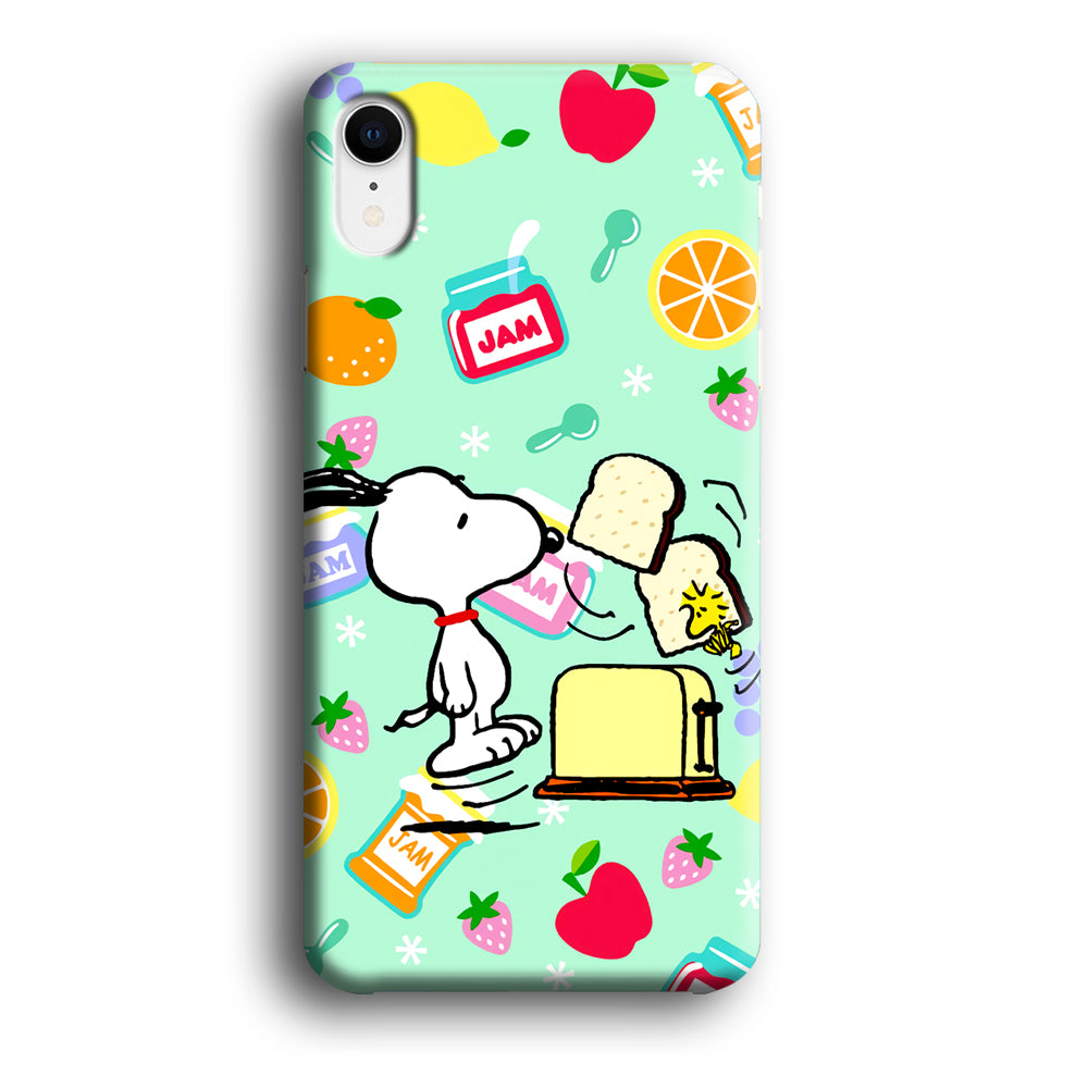 Snoopy And Woodstock Morning Breakfast iPhone XR Case