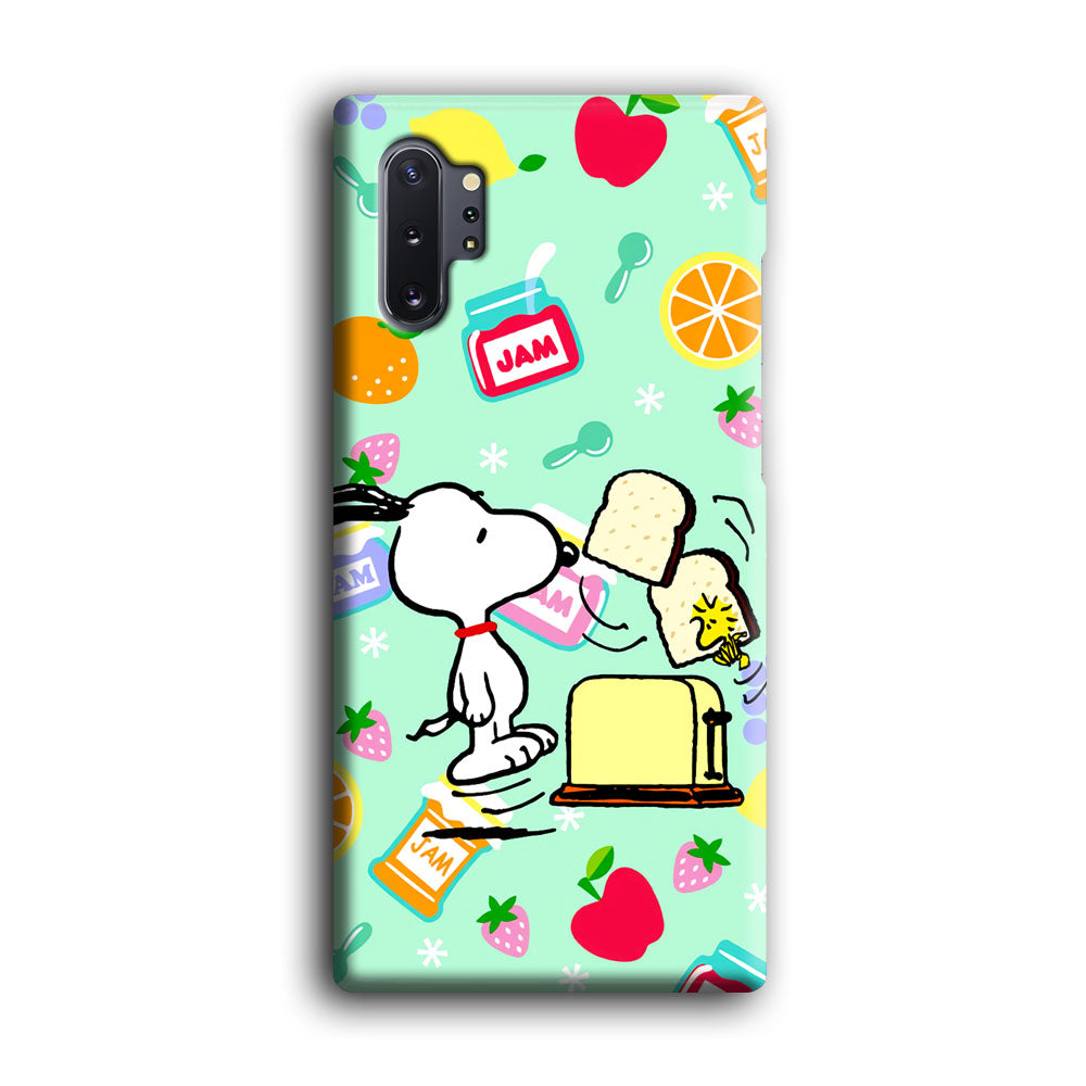 Snoopy And Woodstock Morning Breakfast Samsung Galaxy Note 10 Plus Case