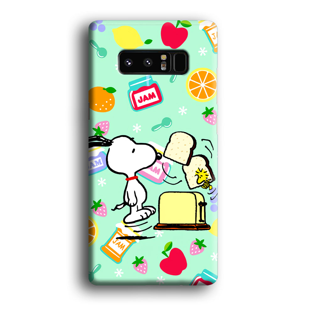 Snoopy And Woodstock Morning Breakfast Samsung Galaxy Note 8 Case