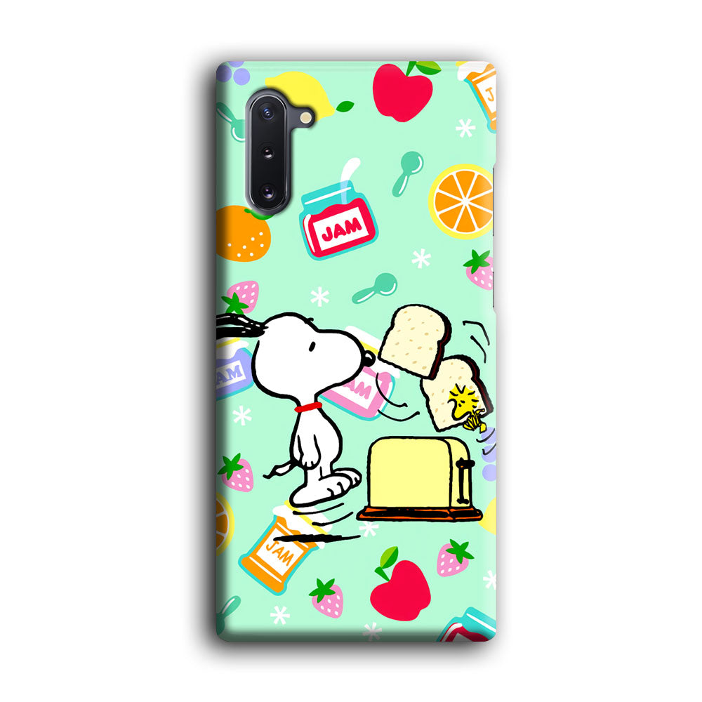 Snoopy And Woodstock Morning Breakfast Samsung Galaxy Note 10 Case