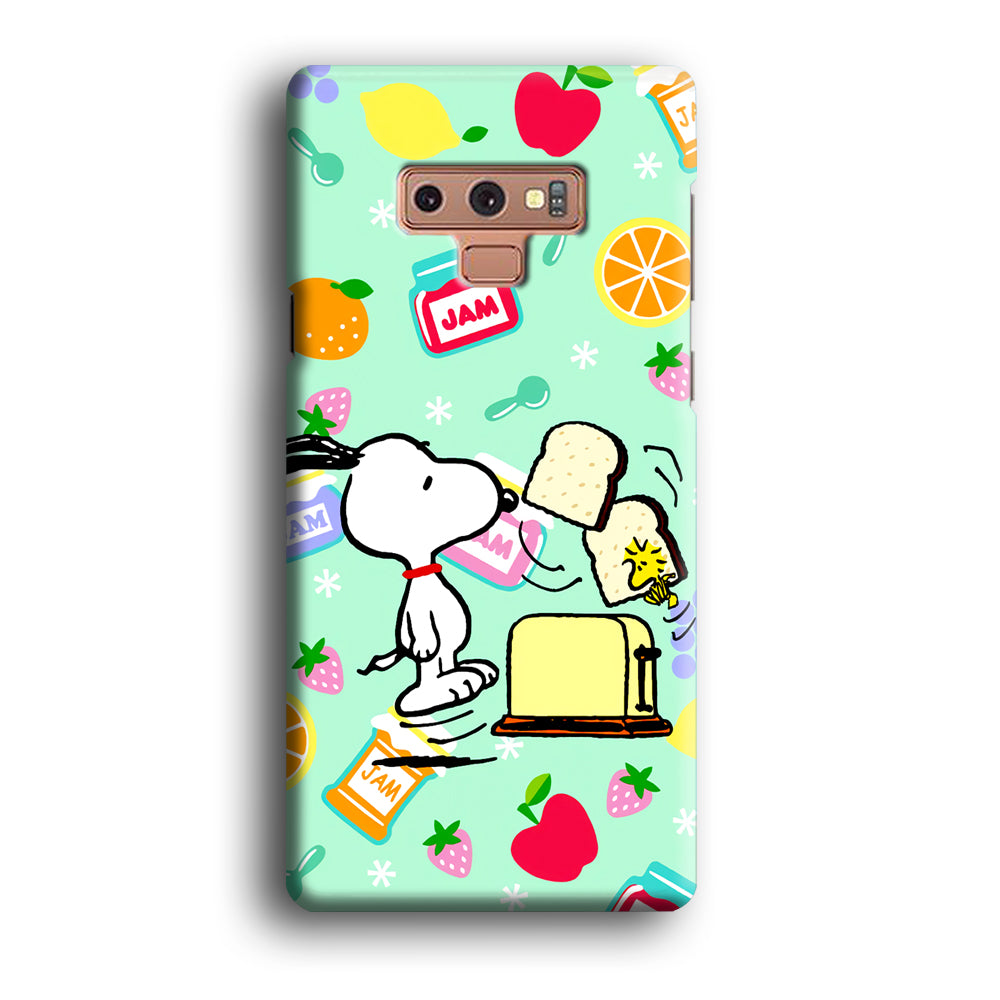 Snoopy And Woodstock Morning Breakfast Samsung Galaxy Note 9 Case