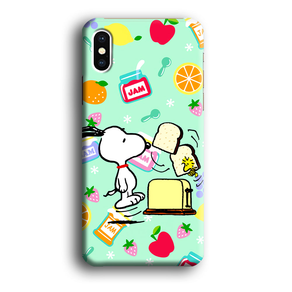 Snoopy And Woodstock Morning Breakfast iPhone XS Case