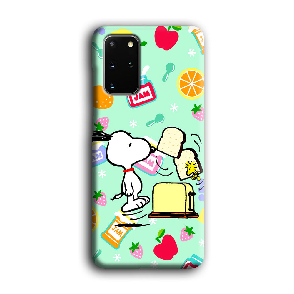 Snoopy And Woodstock Morning Breakfast Samsung Galaxy S20 Plus Case