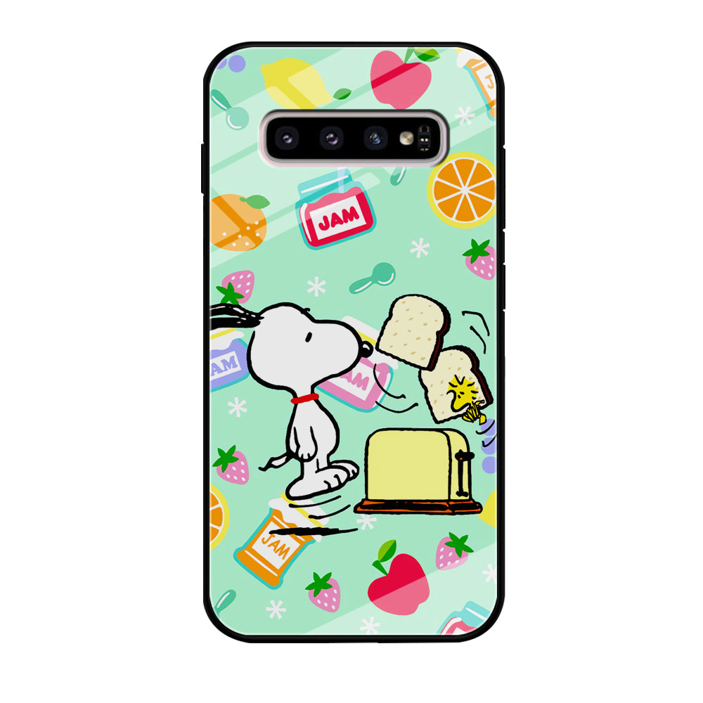 Snoopy And Woodstock Morning Breakfast Samsung Galaxy S10 Case