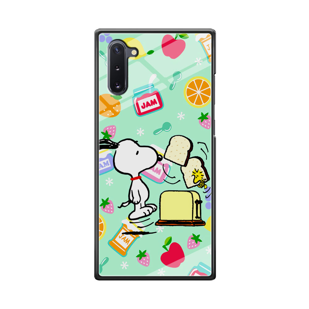 Snoopy And Woodstock Morning Breakfast Samsung Galaxy Note 10 Case