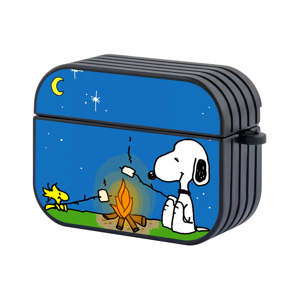 Snoopy And Woodstock Night Camping Hard Plastic Case Cover For Apple Airpods Pro