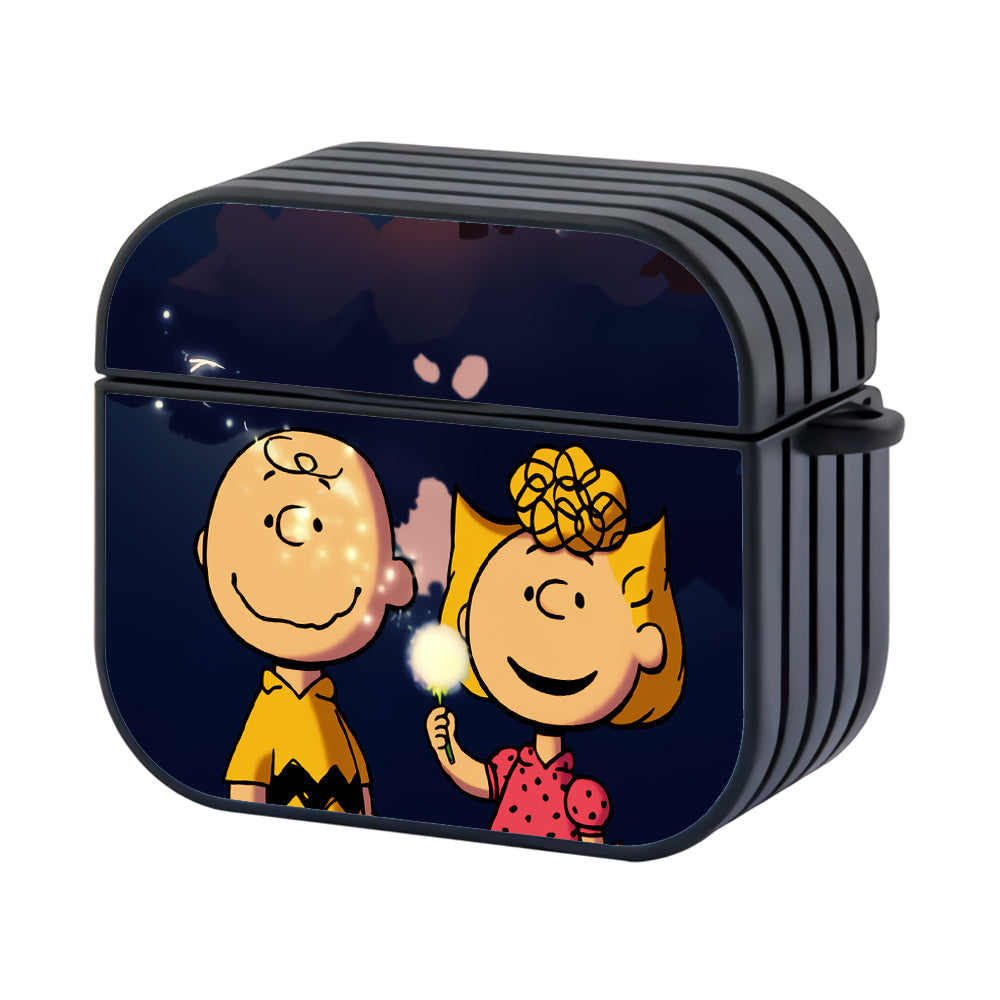 Snoopy Charlie And Sally Hard Plastic Case Cover For Apple Airpods 4 - Ezzystore