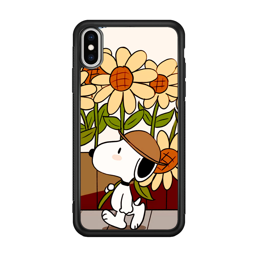 Snoopy Flower Farmer Style iPhone Xs Max Case