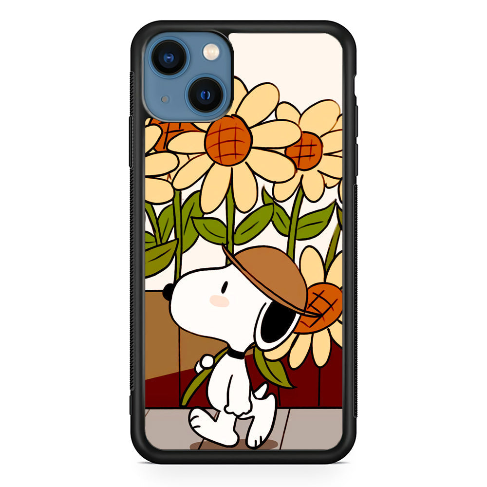 Snoopy Flower Farmer Style iPhone 15 Plus Case