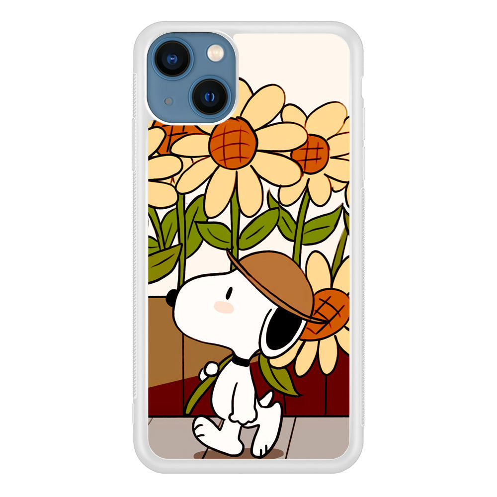 Snoopy Flower Farmer Style iPhone 15 Plus Case