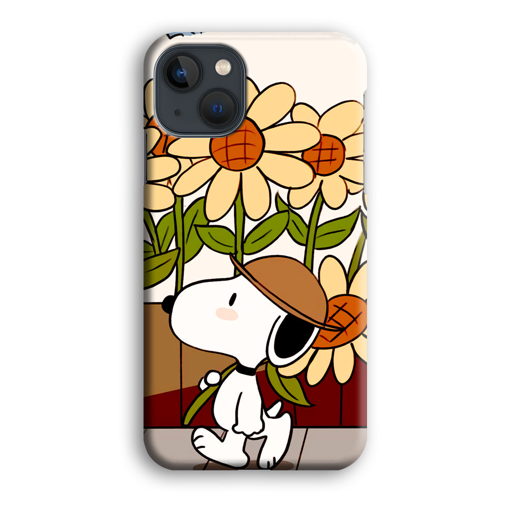 Snoopy Flower Farmer Style iPhone 15 Plus Case