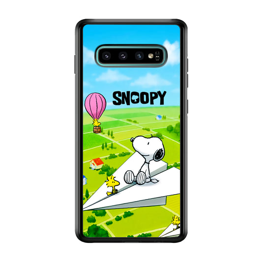 Snoopy Flying Moments With Woodstock Samsung Galaxy S10 Case