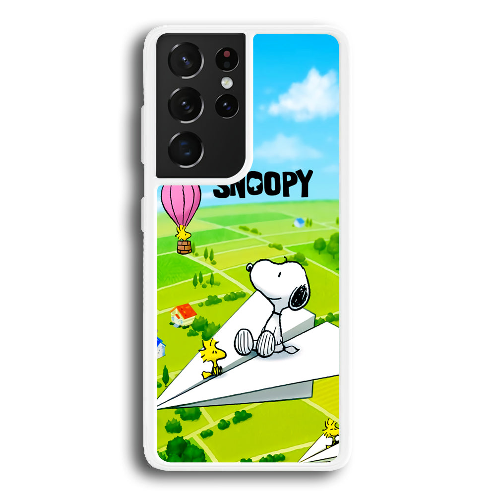 Snoopy Flying Moments With Woodstock Samsung Galaxy S21 Ultra Case