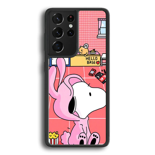 Snoopy Home Sweet Home Samsung Galaxy S22 Ultra Case - Ezzystore