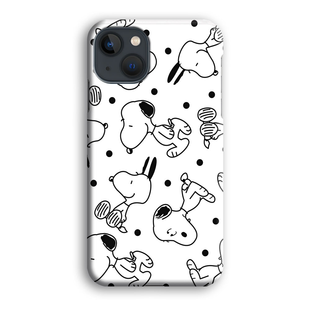 Snoopy In White iPhone 15 Plus Case