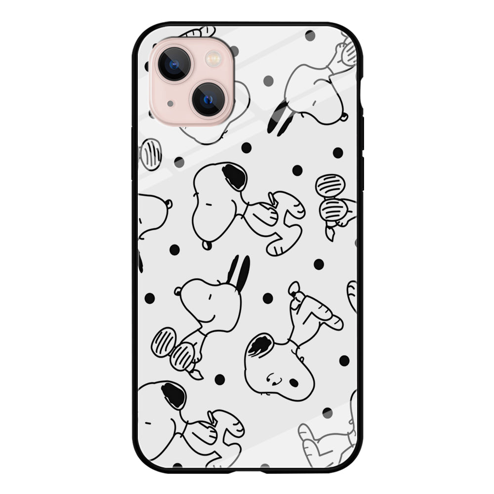 Snoopy In White iPhone 15 Plus Case