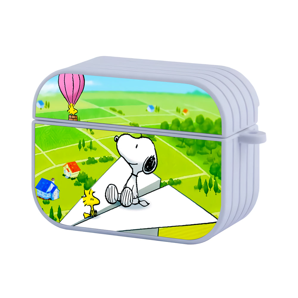 Snoopy Paper Plane Hard Plastic Case Cover For Apple Airpods Pro