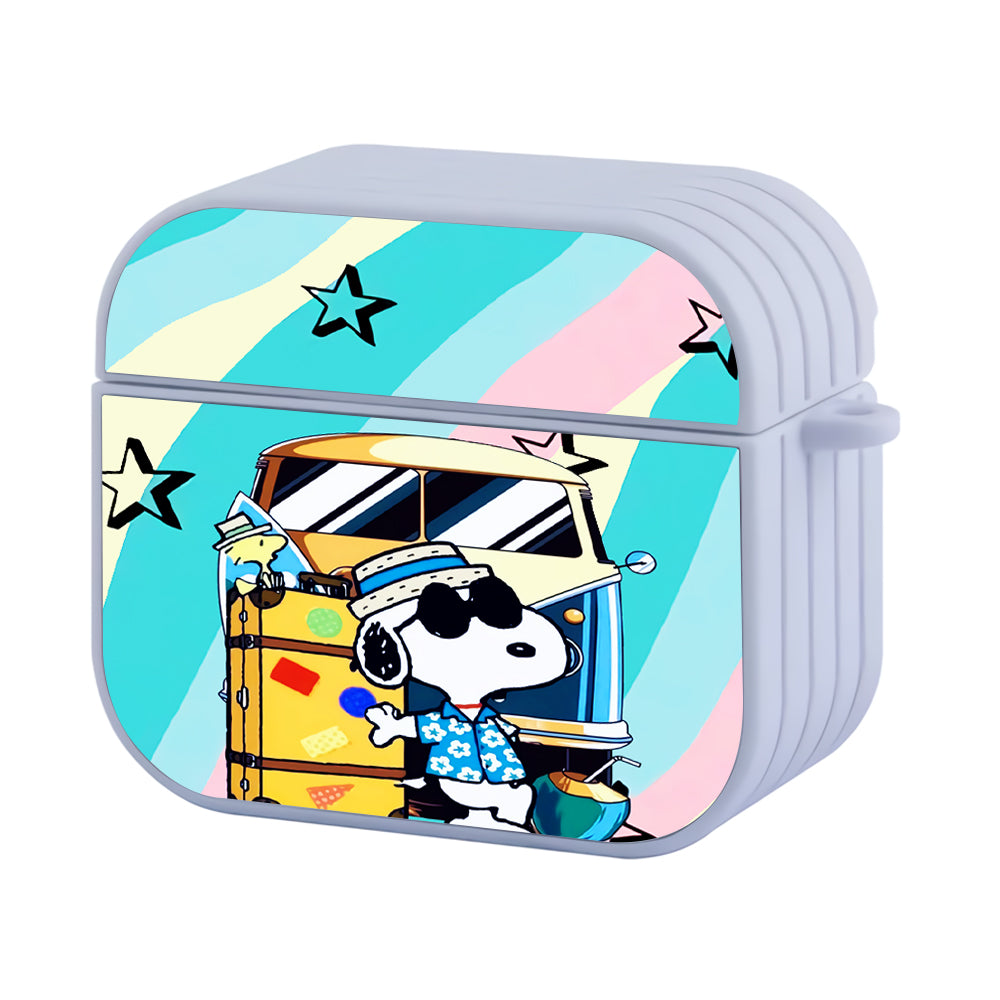 Snoopy Vibes Traveling Hard Plastic Case Cover For Apple Airpods 3