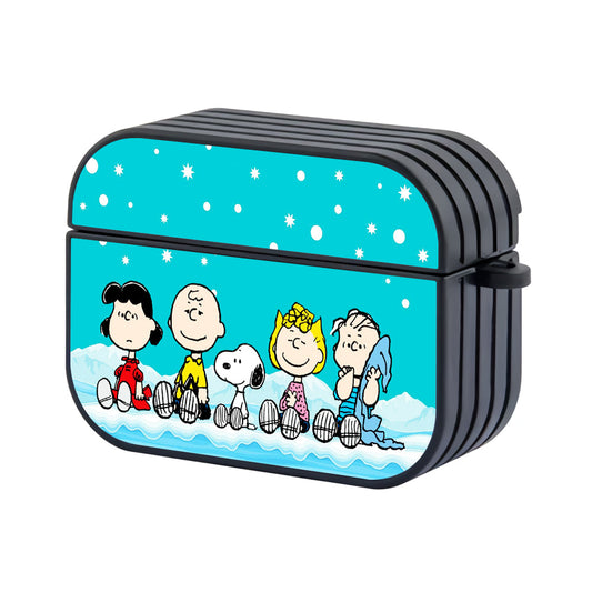 Snoopy and Friend Playing Snow Hard Plastic Case Cover For Apple Airpods Pro 2 - Ezzystore