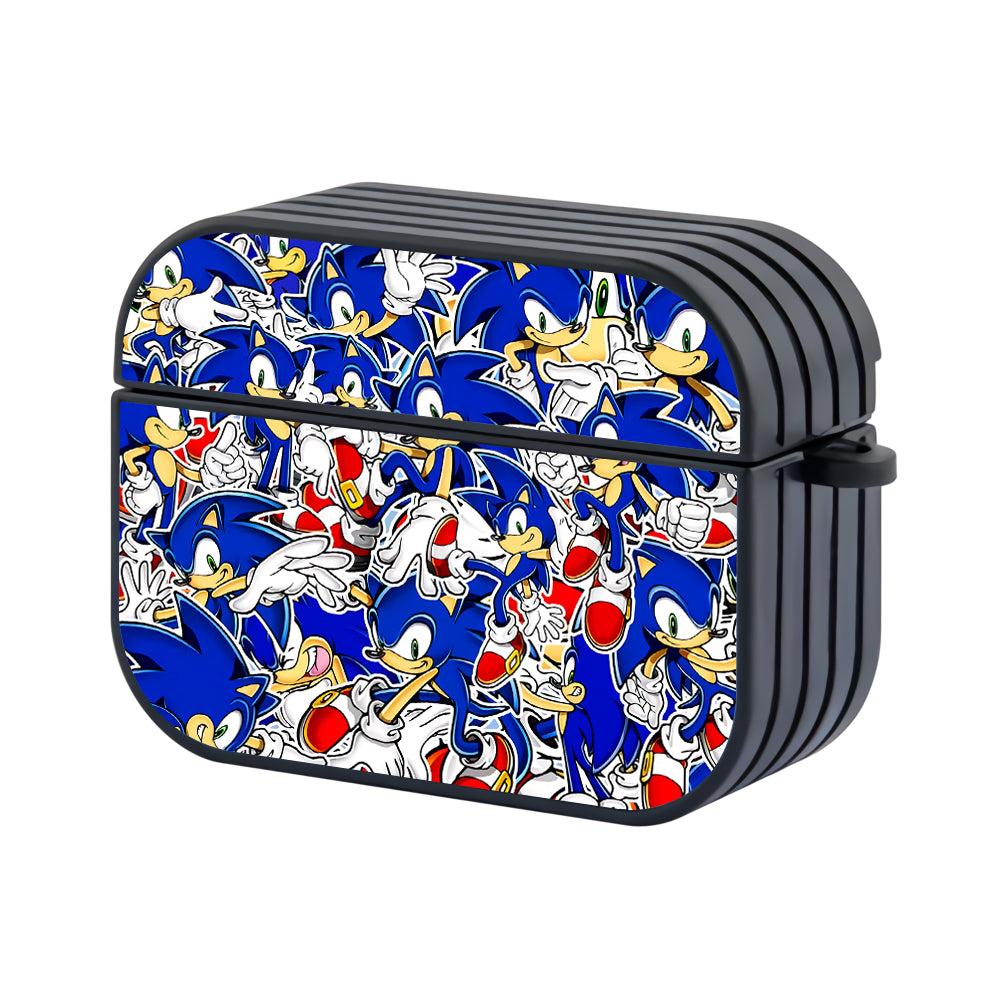 Sonic Doodle Of Character Hard Plastic Case Cover For Apple Airpods Pro