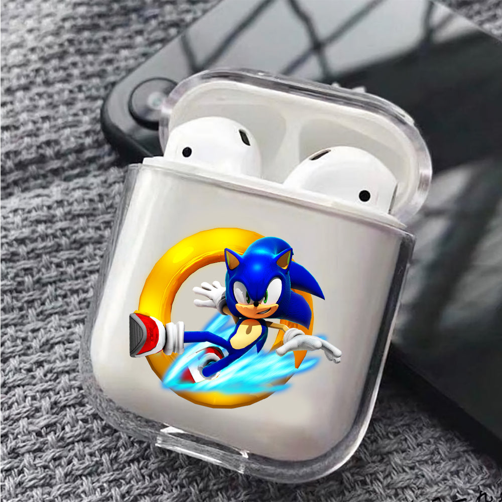 Sonic Splash Ring and Run Protective Clear Case Cover For Apple Airpods