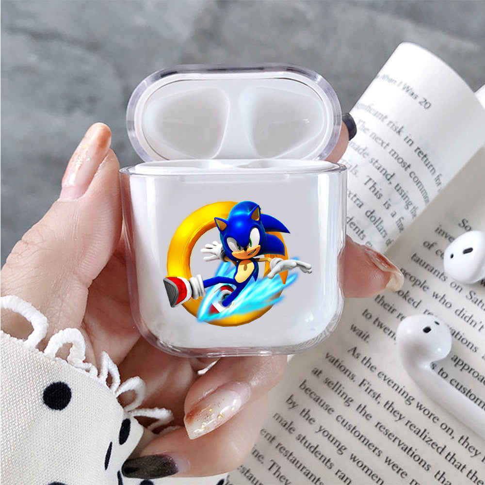 Sonic Splash Ring and Run Protective Clear Case Cover For Apple Airpods