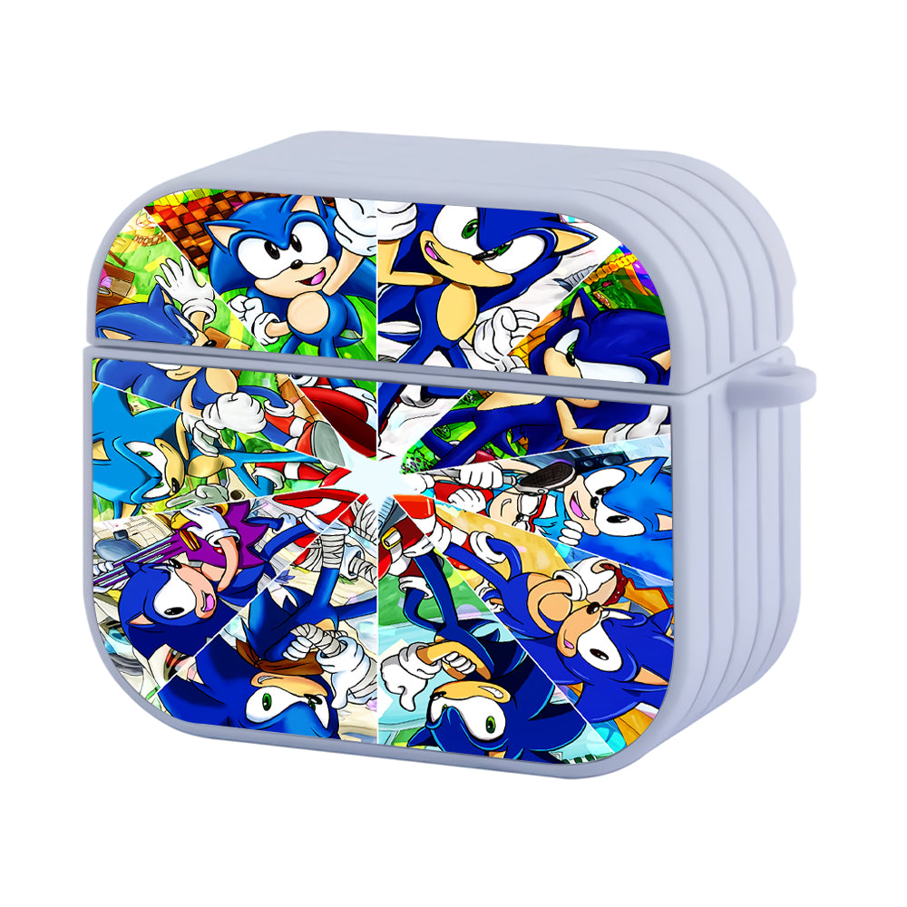 Sonic Time Lapse Character Hard Plastic Case Cover For Apple Airpods 3