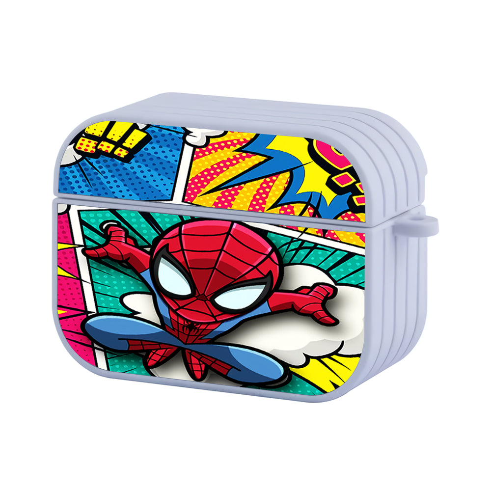 Spiderman Action Comic Hard Plastic Case Cover For Apple Airpods Pro